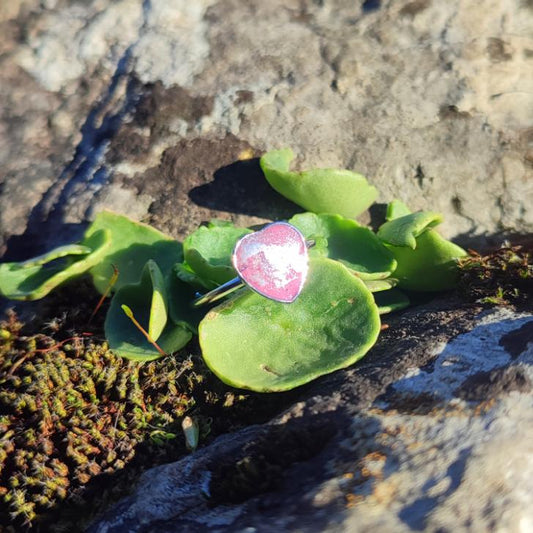 Bague Cœur Rose Acier Inoxydable 💍 – Idée Cadeau Saint-Valentin Femme