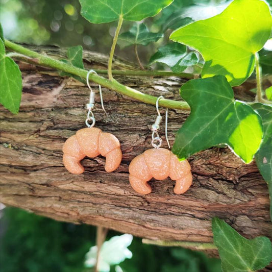 Boucles d'Oreilles Croissant Kawaii| French Gourmandise| Les Petits Maroo