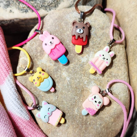 Colliers glaces animaux 6 modèles différents