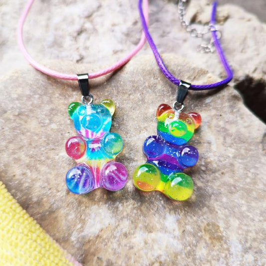 Colliers Ourson Haribo multicolores, deux modèles