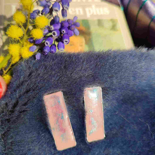 grandes puces roses et bleues