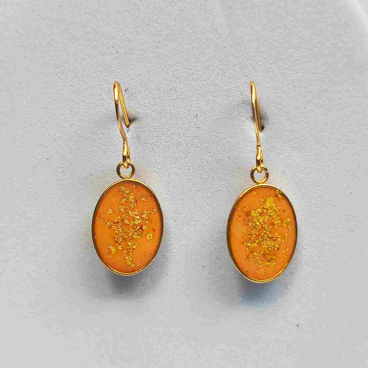 Boucles d’oreilles pêche ovale