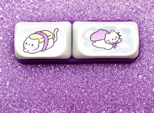 Chat Sushi & Chat Super-Héros | Barrette GEEK