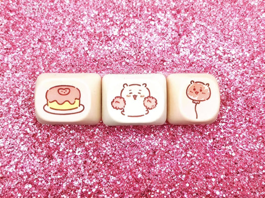 Ourson Kawaii “Gâteau & Ballon” | Barrette GEEK