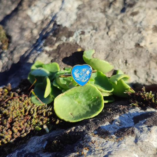 Bague Cœur Dorée en Plaqué Or – Bijou Raffiné Fait Main 🇫🇷
