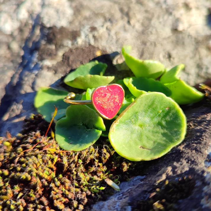 Offrez une Bague Cœur Rouge en Plaqué Or – Élégance et Amour 💖