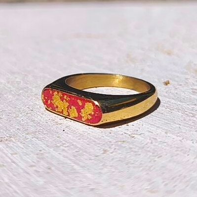 gros plan bague “Incandescence” bijou unique