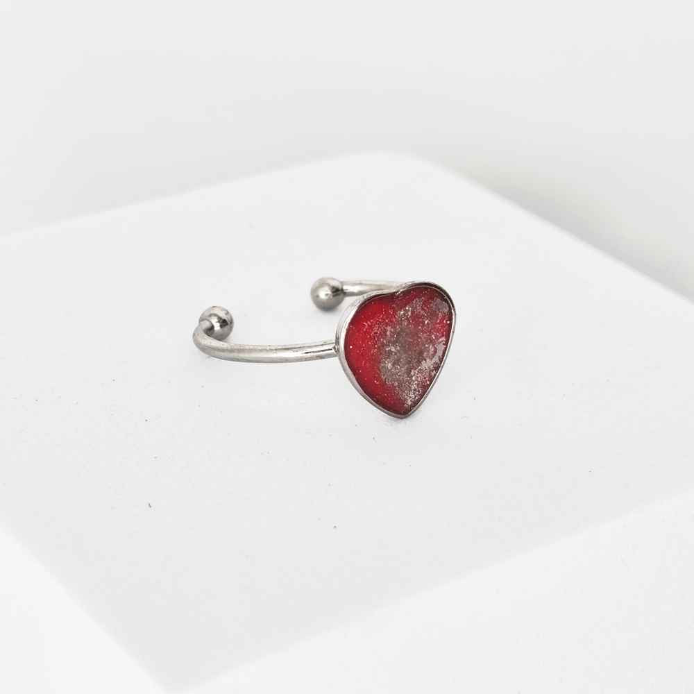 Bague fine cœur 9mm 15h15 cadeau pour femme