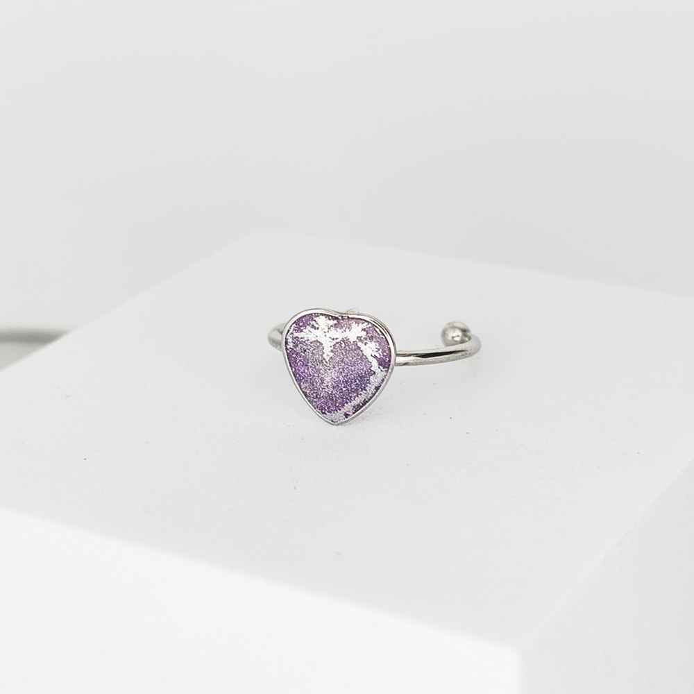 Bague fine cœur 9mm Abysse Brûlant cadeau pour femme