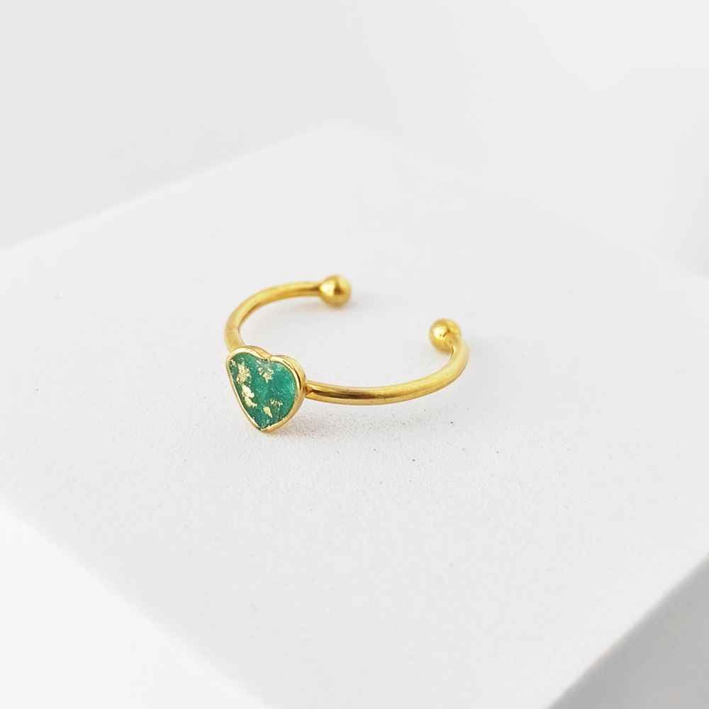 Bague fine cœur 5mm Tendre Pousse cadeau pour femme