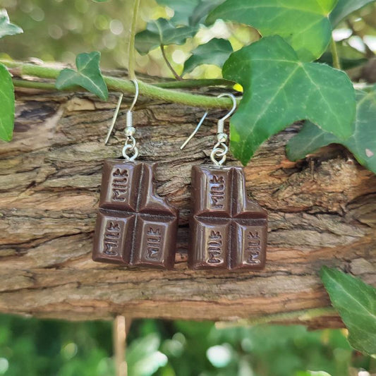 Boucles d'Oreilles Chocolat Noir 