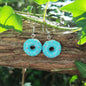 Boucles d'Oreilles Donut  Bleu turquoise - 4 Couleurs | Les Petits Maroo