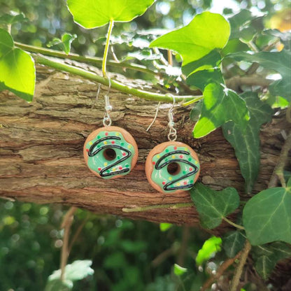 Boucles d'Oreilles Donut vertes | Les Petits Maroo