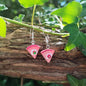Boucles d'oreilles part de gâteau kawaii aux fraises modèle 2 vue 2
