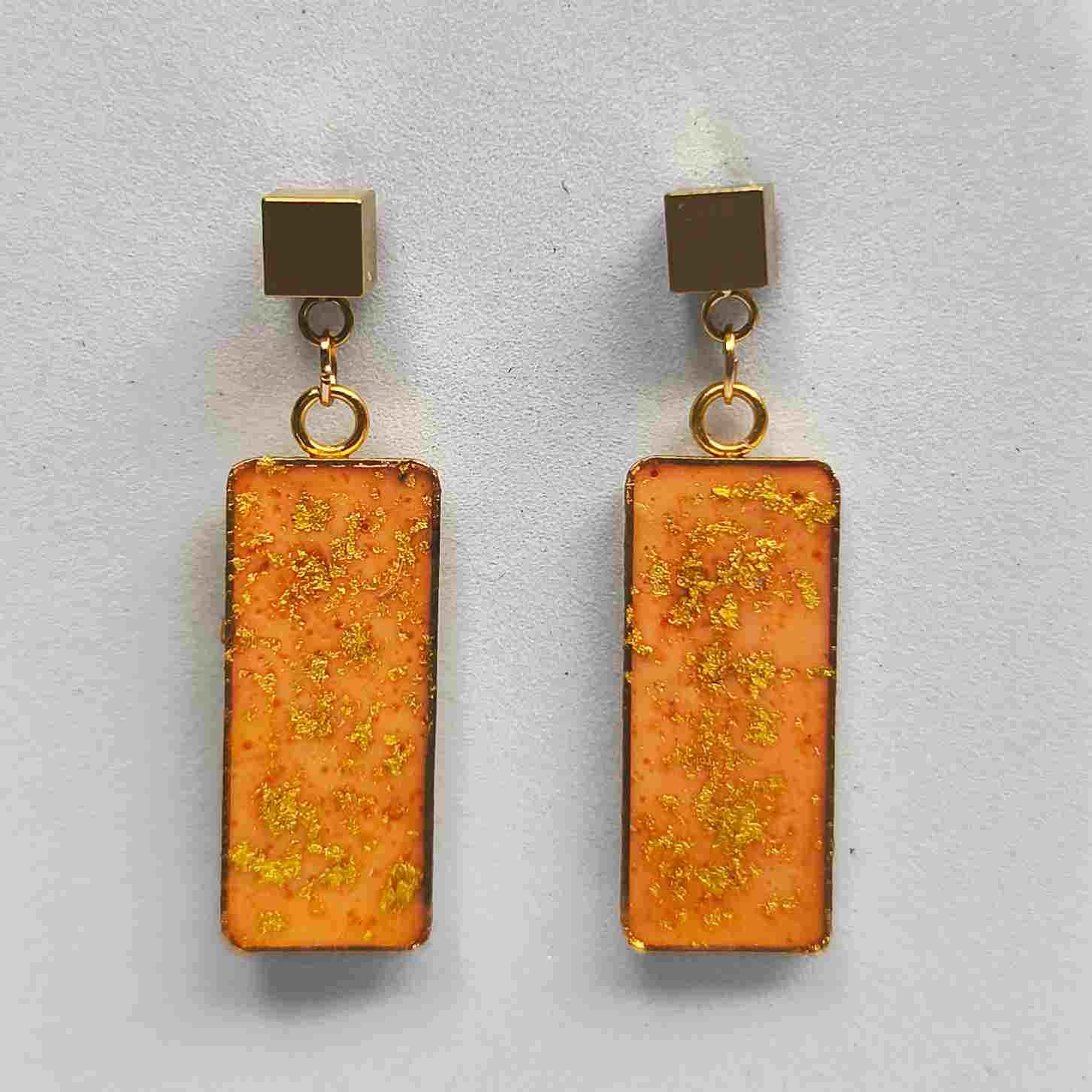 Boucles d’oreilles rectangulaires pêche