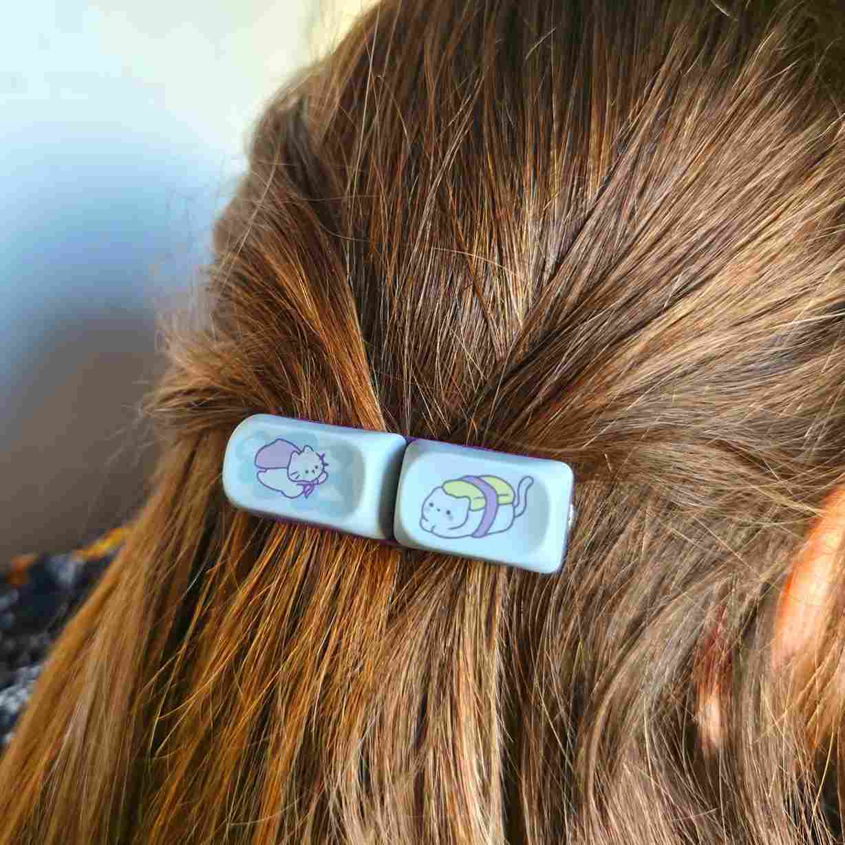 Chat Sushi & Chat Super-Héros | Barrette GEEK