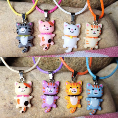 Colliers chats kawaii 8 couleurs