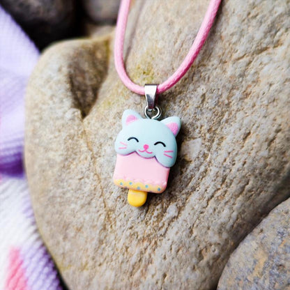 Collier chat bleu glace animaux