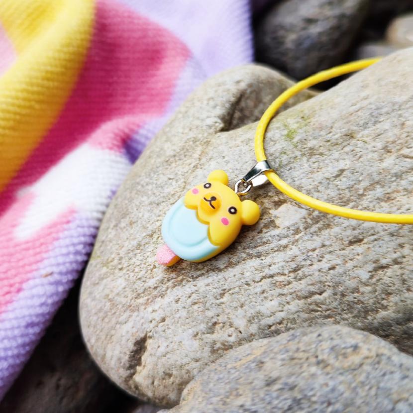 Collier ourson jaune glace animaux vue 2

