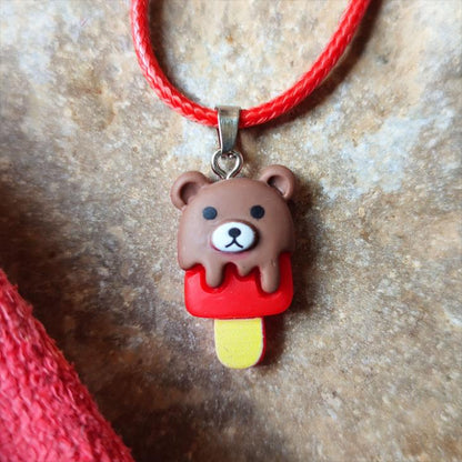 Collier ourson rouge glace animaux