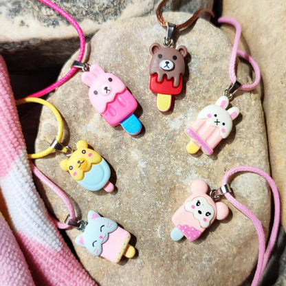 Colliers glaces animaux 6 modèles différents