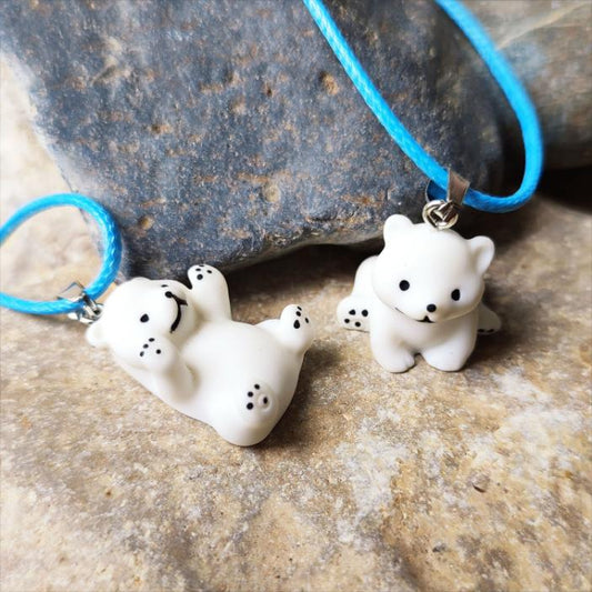 Colliers Ours Blanc, deux modèles adorables