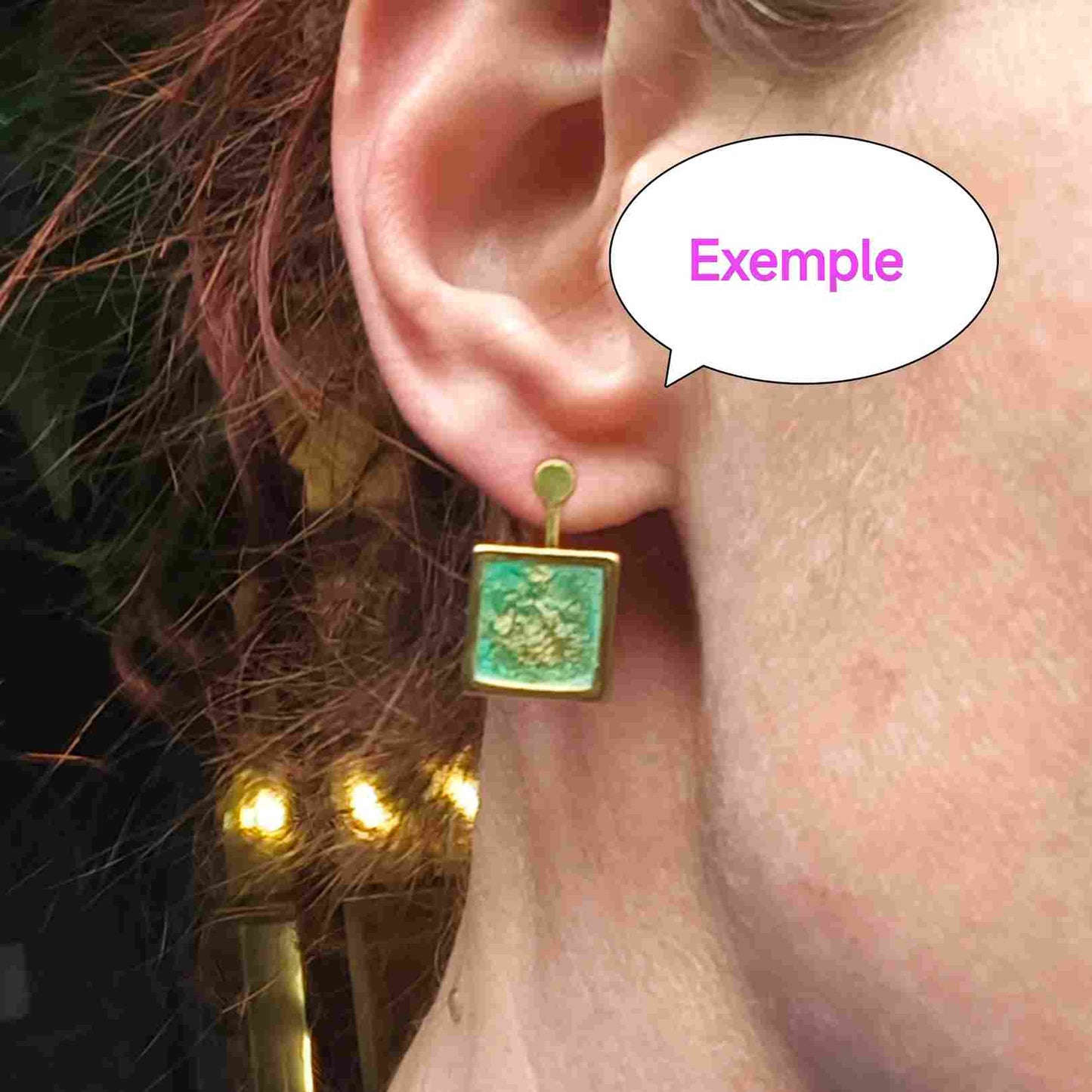 Grandes Boucles d'Oreilles Rêve Rose et Bleu | Rose, Bleu et Argent