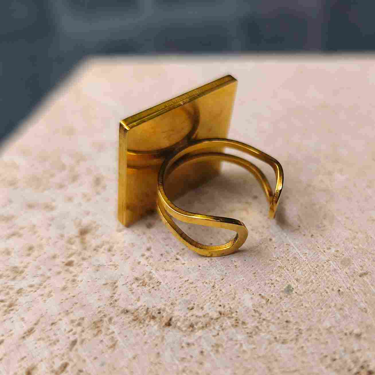 Bague Nuit Incandescente | Bleu Outremer et Feuille d'Or