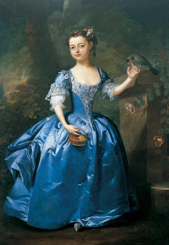Portrait d'une Fille Vêtue de Bleu, entre 1730 et 1740
