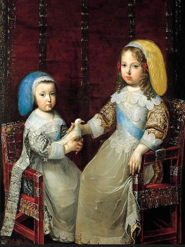 Portrait de Louis XIV et de son frère Philippe le Duc d'Orléans