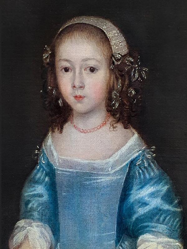 Portrait d'une Jeune Fille En Robe Bleue, 17ème siècle
